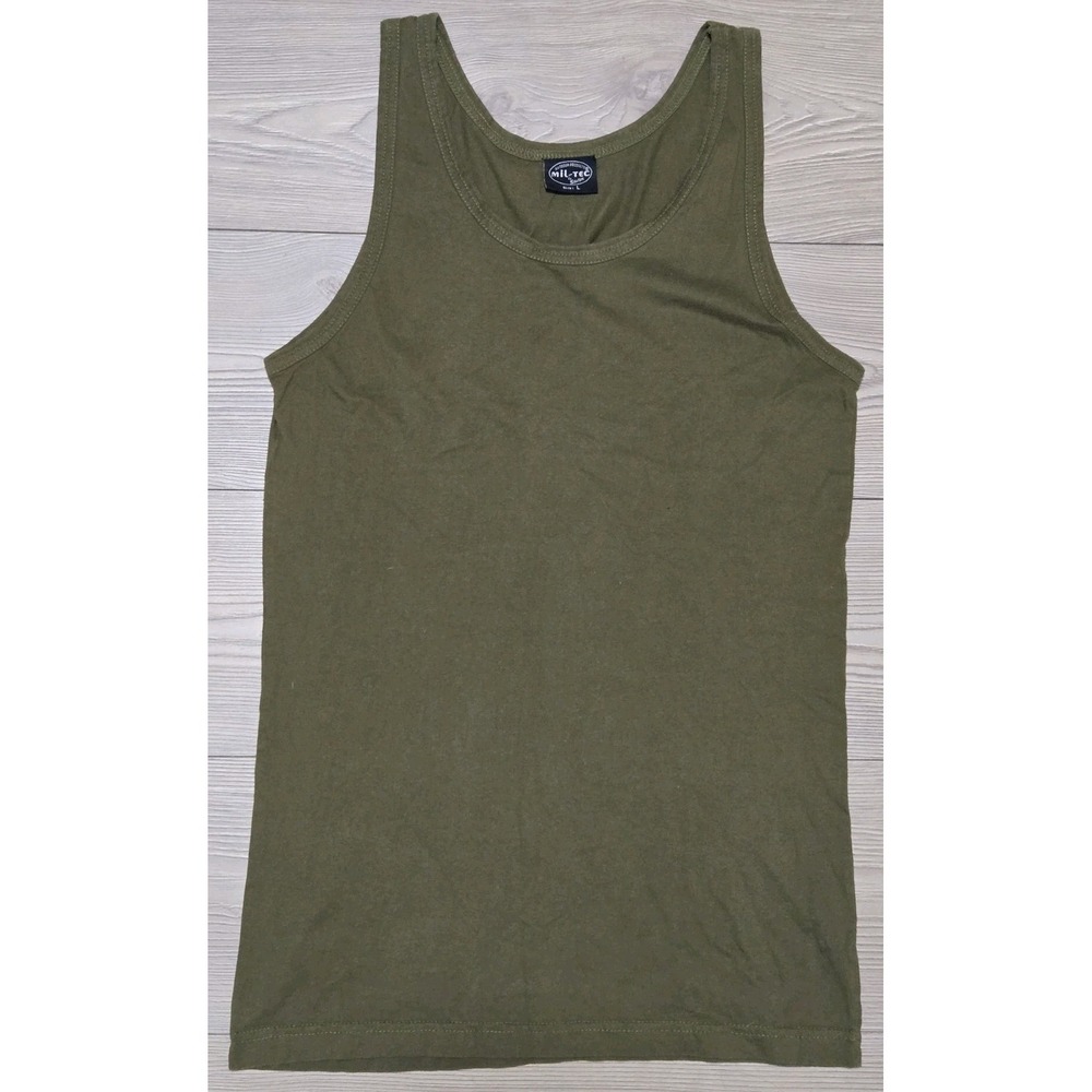 Mil-Tec By Sturm Tank Top Sleeveless Shirt Mens Large Green Outdoor Products